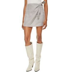 Aritzia Gray Wrap Skirt